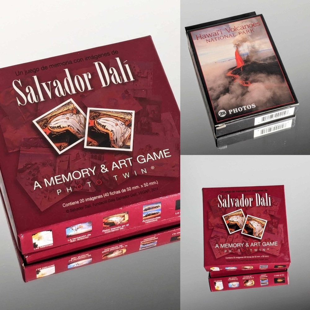 Salvador Dalí Memory & Art Game and Hawaii volcano playing cards